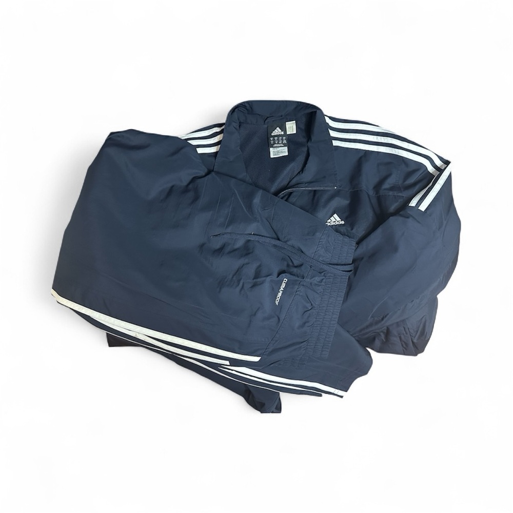 XL EUC Men’s Vintage Adidas Dark Blue Tracksuit Clima365